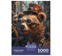 Puzzle Da 1000 Pezzi Per Adolescenti Puzzle Steampunk Bear Animal Puzzle Per Adolescenti Giochi Rilassanti Decorazione Perfetta Regali Di Compleanno E Unici 52x38cm/1000pcs