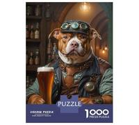 Puzzle Da 1000 Pezzi Per Adolescenti Puzzle Steampunk Beer Pitbull 1 Puzzle Fai Da Te Giocattoli Per Il Divertimento in Famiglia Per Compleanno, Natale 70x50cm/1000pcs