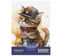 Puzzle Da 1000 Pezzi Per Adolescenti Puzzle Steampunk Cat Puzzle Gioco Pratico Corsa Di Velocità Manuale Offerta Come Regalo Per Tutta La Famiglia 38x26cm/1000pcs