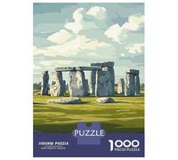 Puzzle Da 1000 Pezzi Per Adolescenti Puzzle Stonehenge Illustration Puzzle Giocattoli Antistress Decorazione Da Parete Per Compleanno, Natale 52x38cm/1000pcs