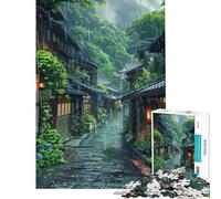Puzzle da 1000 pezzi per adolescenti puzzle "Strada piovosa" per adulti gioco pratico difficile antistress regalo (dimensioni 38x52cm)