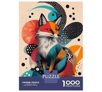 Puzzle Da 1000 Pezzi Per Adolescenti Puzzle Stylish Fox Art Print Ideal Gift for Animal Lovers And Trendy Home Decor Fox in Abstract Art Puzzle Gioco Pratico Corsa Di Velocità Manuale Offerta Come R