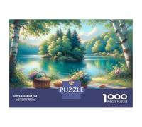 Puzzle Da 1000 Pezzi Per Adolescenti Puzzle Summer Picnic by The Lake Puzzle Gioco Rompicapo Decorazione Per La Casa Offerta Come Regalo Per Tutta La Famiglia 38x26cm/1000pcs