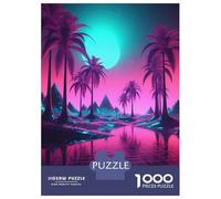 Puzzle Da 1000 Pezzi Per Adolescenti Puzzle Surreal Synthwave Night Puzzle Per Adulti Giocattoli Antistress Decorazione Murale Difficile E Stimolante 38x26cm/1000pcs