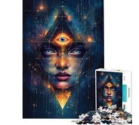 Puzzle da 1000 pezzi per adolescenti puzzle "Terzo Occhio Donna" per adulti giochi divertenti regali per donne gioco stimolante (dimensioni 50x75cm)