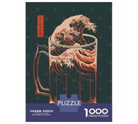Puzzle Da 1000 Pezzi Per Adolescenti Puzzle The Great Wave of Beer Puzzle Per Adulti Gioco Pratico Ma Divertente E Umoristico Interazione Genitore-figlio 70x50cm/1000pcs