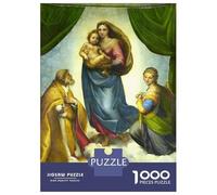 Puzzle Da 1000 Pezzi Per Adolescenti Puzzle The Sistine Madonna Puzzle Per Adulti Gioco Per Famiglie Difficile Difficile Affare Come Regali Per Tutta La Famiglia 70x50cm/1000pcs