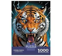Puzzle Da 1000 Pezzi Per Adolescenti Puzzle TIGER VECTOR ART Puzzle Per Adulti Gioco Pratico Migliora La Memoria Difficile E Stimolante 38x26cm/1000pcs