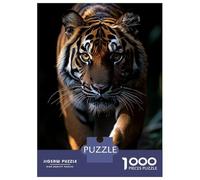 Puzzle Da 1000 Pezzi Per Adolescenti Puzzle Tiger Walking Forward in Dark Forest Puzzle Per Adulti Giocattoli Antistress Sfida Difficile Per Compleanno, Natale 70x50cm/1000pcs