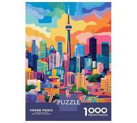 Puzzle Da 1000 Pezzi Per Adolescenti Puzzle Toronto Skyline Art Print Puzzle Giochi Rilassanti Regalo Di Compleanno Regali Antistress 38x26cm/1000pcs