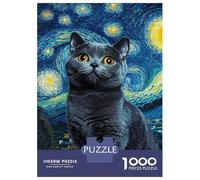 Puzzle Da 1000 Pezzi Per Adolescenti Puzzle Van Gogh's Cat Puzzle Gioco Pratico Corsa Di Velocità Manuale Offerta Come Regalo Per Tutta La Famiglia 52x38cm/1000pcs