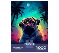 Puzzle Da 1000 Pezzi Per Adolescenti Puzzle Vaporwave Pug Pixel Art Puzzle Per Adulti Giochi Rilassanti Arte Da Parete Regali Unici Per Compleanno 70x50cm/1000pcs