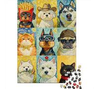 Puzzle Da 1000 Pezzi Per Adolescenti Puzzle Vincent's Pups Van Gogh's Canine Friends Puzzle Giochi Per Famiglie Decorazione Per La Casa Regali Unici Per Compleanno 70x50cm/1000pcs