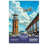Puzzle Da 1000 Pezzi Per Adolescenti Puzzle Vintage Airplane And Car Puzzle Per Adolescenti Giochi Rilassanti Decorazione Perfetta Regali Di Compleanno E Unici 38x26cm/1000pcs
