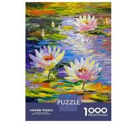 Puzzle Da 1000 Pezzi Per Adolescenti Puzzle Water Lilies in The Pond Puzzle Per Adulti Gioco Pratico Migliora La Memoria Riduce Lo Stress Regali 52x38cm/1000pcs