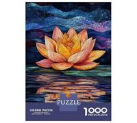 Puzzle Da 1000 Pezzi Per Adolescenti Puzzle Water Lily Reflection Stained Glass Art Puzzle Per Adulti Gioco Per Famiglie Regali Per Donne Difficile E Stimolante 70x50cm/1000pcs