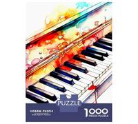 Puzzle Da 1000 Pezzi Per Adolescenti Puzzle Watercolor Piano Keys Abstract Art Per Adolescenti Puzzle Gioco Pratico Decorazione Murale Compleanno E Regali 70x50cm/1000pcs
