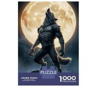 Puzzle Da 1000 Pezzi Per Adolescenti Puzzle Werewolf Howling at The Moon Puzzle Gioco Pratico Corsa Di Velocità Manuale Offerta Come Regalo Per Tutta La Famiglia 70x50cm/1000pcs