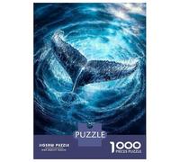 Puzzle Da 1000 Pezzi Per Adolescenti Puzzle Whale Tail Oceans Deep Blue Puzzle Per Adulti Gioco Pratico Migliora La Memoria Difficile E Stimolante 38x26cm/1000pcs