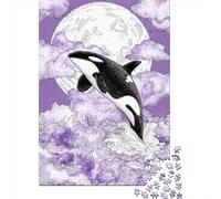 Puzzle Da 1000 Pezzi Per Adolescenti Puzzle Whale Watching Under The Moonlight Puzzle Giochi Per Famiglie Decorazione Per La Casa Regali Unici Per Compleanno 52x38cm/1000pcs
