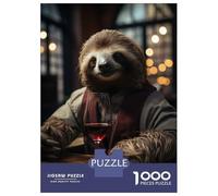 Puzzle Da 1000 Pezzi Per Adolescenti Puzzle Wine Sloth Puzzle Per Adulti Giocattolo Decorazione Da Parete Antistress Compleanno E Regali 70x50cm/1000pcs
