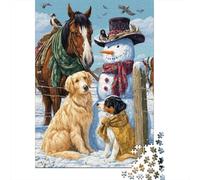 Puzzle Da 1000 Pezzi Per Adolescenti Puzzle Winter Farm Scene Puzzle Giochi Rilassanti Regalo Di Compleanno Regali Antistress 52x38cm/1000pcs