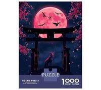 Puzzle Da 1000 Pezzi Per Adolescenti Puzzle Wolf Howling at Pink Moon Puzzle Per Adulti Gioco Per Famiglie Regali Per Donne Difficile E Stimolante 70x50cm/1000pcs