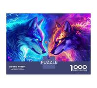 Puzzle Da 1000 Pezzi Per Adolescenti Puzzle Wolf Love Wallpapers HD Puzzle Per Adulti Gioco Per Famiglie Ma Divertente E Umoristico È Ideale Come Regalo 52x38cm/1000pcs