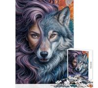 Puzzle da 1000 pezzi per adolescenti puzzle Wolven Duality giocattoli fai da te ottimo regalo per giochi impossibili giochi difficili e stimolanti (dimensioni 38x52cm)