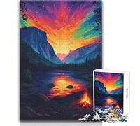 Puzzle da 1000 pezzi per adolescenti, puzzle Yosemite Sunset Pixel Art, giocattolo, gioco intellettuale ma divertente e umoristico, opera d'arte, dimensioni regalo 50x75cm