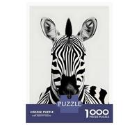 Puzzle Da 1000 Pezzi Per Adolescenti Puzzle Zebra Portrait Black And White Puzzle Per Adulti Giocattolo Decorazione Da Parete Antistress Compleanno E Regali 70x50cm/1000pcs