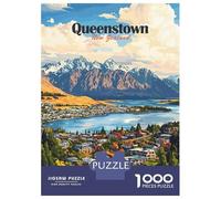 Puzzle Da 1000 Pezzi Per Adolescenti Queenstown New Zealand Scenic Landscape Art Puzzle Gioco Per Famiglie Regali Per Donne Divertimento A Casa Attività, 70x50cm/1000pcs