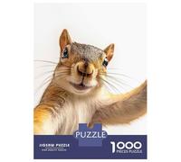 Puzzle Da 1000 Pezzi Per Adolescenti Quirky Squirrel Taking Selfie - Cute Wall Art Puzzle Per Adulti Giochi Rilassanti Analisi E Logica Regali Unici Per Compleanni 52x38cm/1000pcs