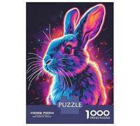 Puzzle Da 1000 Pezzi Per Adolescenti Rabbit Neon Animal Puzzle Per Adolescenti Giochi Per Famiglie Sfida Difficile Regali Di Compleanno E Unici 70x50cm/1000pcs