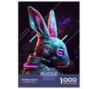 Puzzle Da 1000 Pezzi Per Adolescenti Rabbit Neon Puzzle Per Adolescenti Gioco Per Famiglie Migliora La Memoria Regali Unici Per Compleanno E Natale 70x50cm/1000pcs