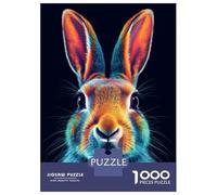 Puzzle Da 1000 Pezzi Per Adolescenti Rabbit Neon Puzzle Per Adulti Giochi Rilassanti Regali Per Donne Interazione Genitore-figlio 38x26cm/1000pcs