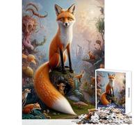 Puzzle da 1000 pezzi per adolescenti Racconto di una volpe fantastica Decorazione per la casa Giocattoli Regalo divertente Gioco pratico Ogni pezzo è unico - Dimensioni 38x26cm