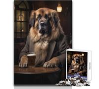 Puzzle da 1000 pezzi per adolescenti, raffigurante il cane Leonberger in un perfetto relax, hobby, taglio netto e uniforme, dimensioni giocattolo 38x26cm