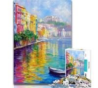 Puzzle da 1000 pezzi per adolescenti raffigurante il lungomare di Napoli, Italia. Puzzle da 1000 pezzi, giocattolo educativo antistress, regalo per amici e familiari (dimensioni 75x50cm).