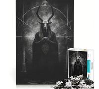 Puzzle da 1000 pezzi per adolescenti, raffigurante il malvagio e demoniaco Bafometto, gioco pratico, sfida impegnativa, collezione d'artista, opera d'arte 38x52cm