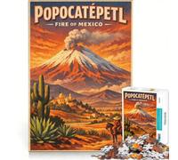Puzzle da 1000 pezzi per adolescenti, raffigurante il Monte Popocatépetl, il Fuoco del Messico, un gioco per famiglie, una decorazione da parete, ideale per rafforzare l'amore tra le coppie 50x75cm