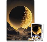 Puzzle da 1000 pezzi per adolescenti raffigurante il pianeta Venere giallo, attività educativa e divertente, sentimento caldo, dimensioni 38x52cm