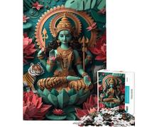 Puzzle da 1000 pezzi per adolescenti raffigurante la dea induista Parvati un giocattolo antistress ideale come regalo di compleanno per amici e familiari (dimensioni 50x75cm)