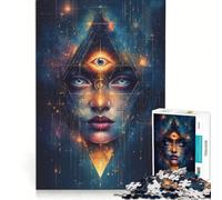 Puzzle da 1000 pezzi per adolescenti raffigurante la donna con il terzo occhio decorazione da parete regalo di compleanno adatto per la decorazione della scrivania 38x26cm