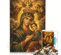 Puzzle da 1000 pezzi per adolescenti raffigurante la Madonna del Perpetuo Soccorso decorazione da parete regalo di compleanno ideale per rafforzare l'amore tra le coppie 38x52cm
