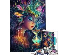 Puzzle da 1000 pezzi per adolescenti raffigurante la mistica donna nella clessidra Puzzle per adulti divertenti giochi antistress regali di Natale e compleanno (dimensioni 38x26cm)