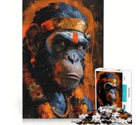 Puzzle da 1000 pezzi per adolescenti raffigurante lo sguardo di Hanuman, giocattolo fai-da-te, decorazione da parete, con pezzi di forma casuale completamente ad incastro 38x26cm