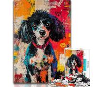 Puzzle da 1000 pezzi per adolescenti raffigurante un barboncino giocattolo, aiuta il cervello a esercitare i giocattoli che creano dipendenza e coltivano la pazienza Un'opera d'arte, 38x26cm