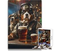 Puzzle da 1000 pezzi per adolescenti raffigurante un cane da birra di montagna bernese, gioco di pensiero logico interattivo, ideale come regalo per occasioni memorabili, dimensioni 38x26cm