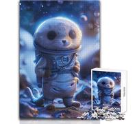 Puzzle da 1000 pezzi per adolescenti raffigurante un cosmonauta nello spazio, attività educativa divertente e logica, sentimento caldo, dimensioni 50x75cm